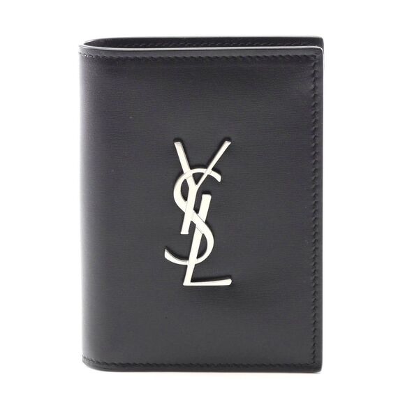 Saint Laurent Cassandra Leather Card Case - Picture 1 of 6